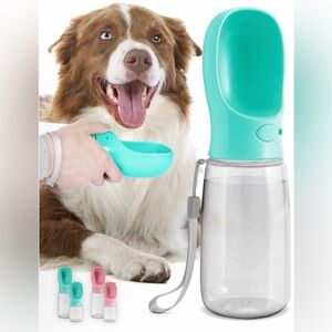 Portable Dog Water Bottle - Teal Blue